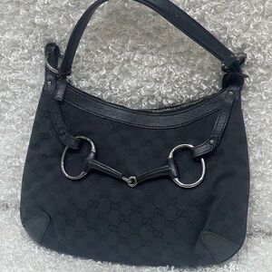 Gucci GG Canvas Horsebit Hobo